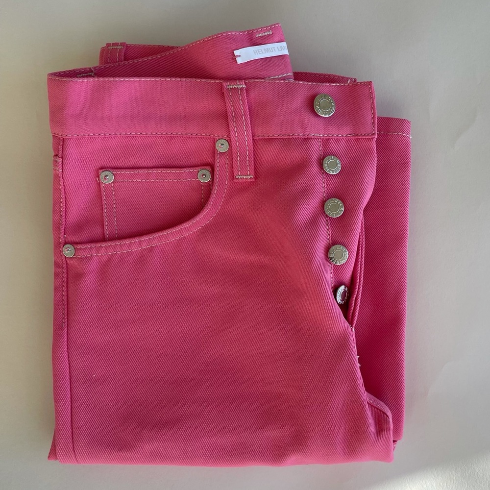 Helmut Lang Pink Straight Leg Jean Pants - Picture 5 of 6
